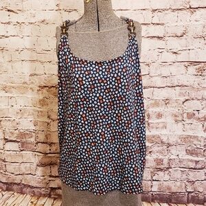 NWT Michael Kors Print Tank Strap Ring Accent Size XL